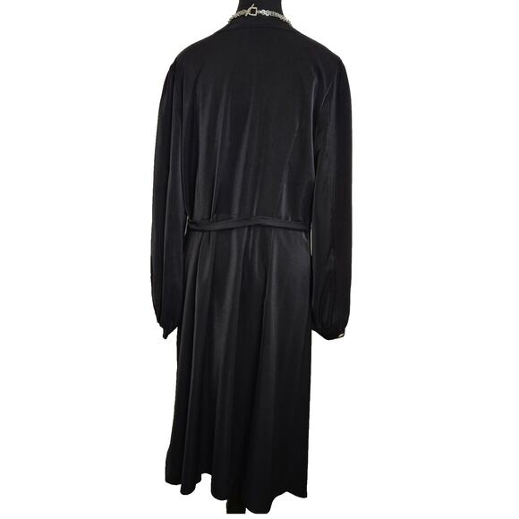 Standards & Practices Women's Black Button-Up Wrap Long Sleeve Dress Size 1X - Picture 4 of 10